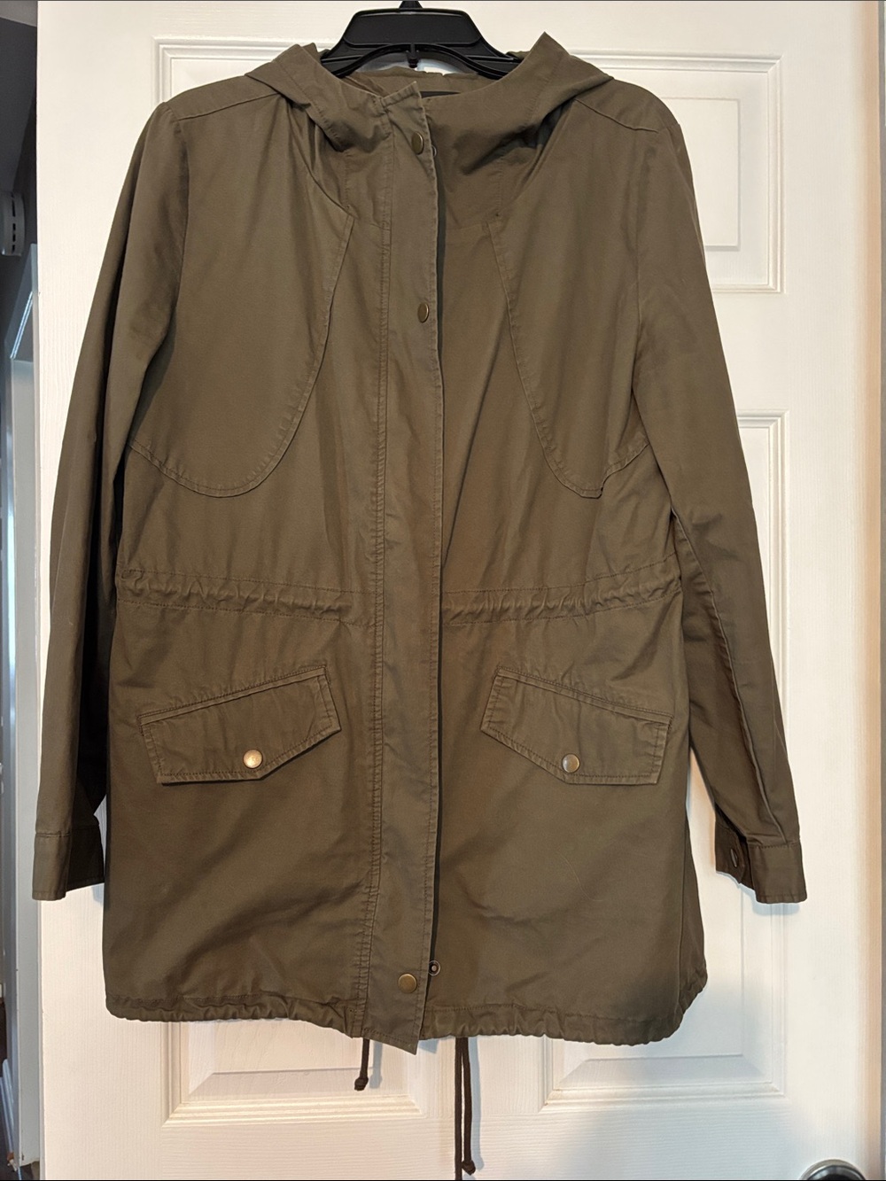 Women’s Love Tree Hooded Utility Jacket - Olive Green